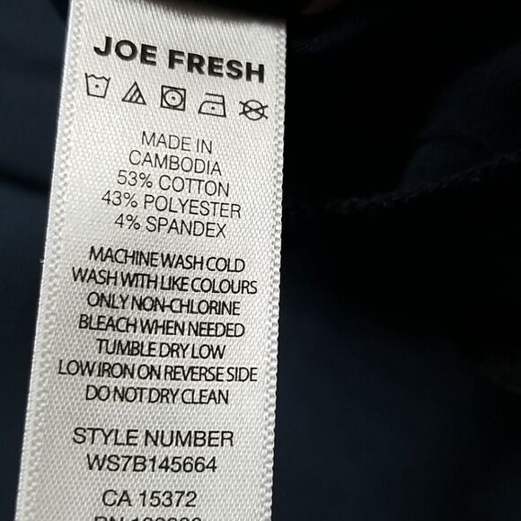 🎁5/$25 Joe Fresh Pants Womens Size Small Pull On Dark Blue Elastic Waist - Picture 5 of 6